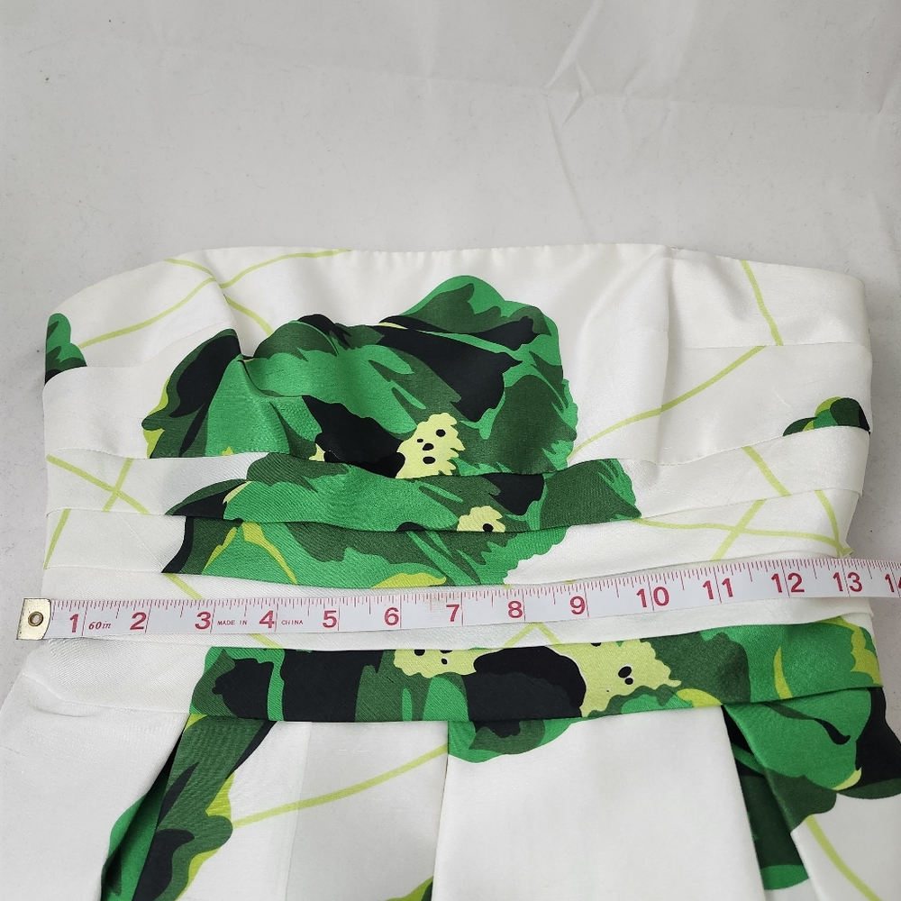 Kay Unger Green and White Strapless Dress - Picture 12 of 15